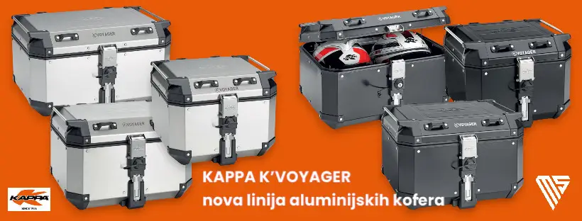 Nova linija Kappa K'VOYAGER aluminijskih kofera MOTO SAN KVOYAGER cover MOTO SAN